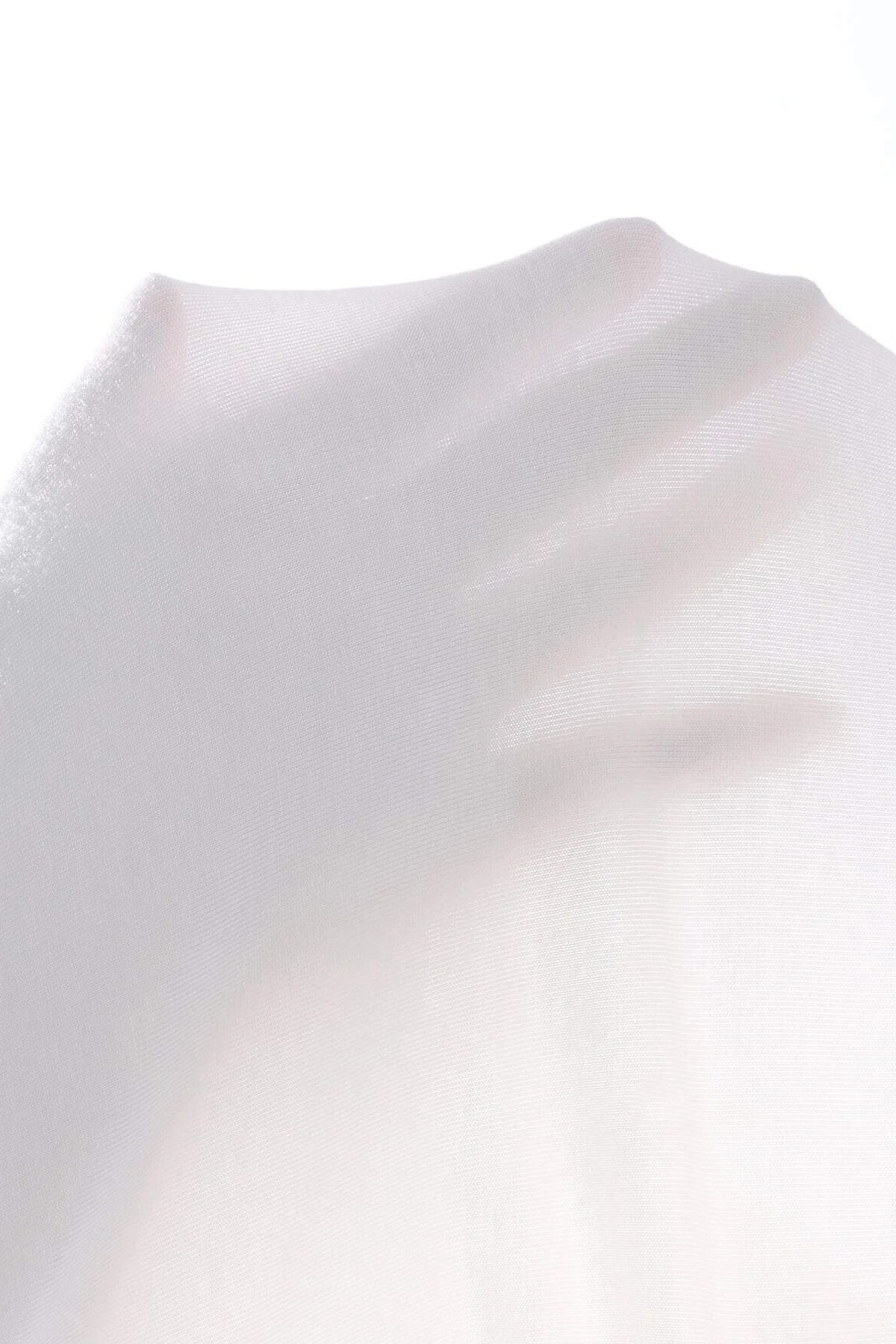 Kadın Beyaz Tek Omuz Cut Out Detaylı Crop Top Bluz — görsel 6